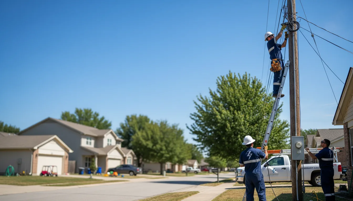 Residential electrician providing installation services in Guerra, TX